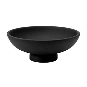 Hello Honey Mango Wood Footed Bowl, Black