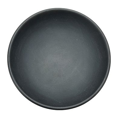 Hello Honey Mango Wood Footed Bowl, Black