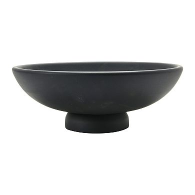 Hello Honey Mango Wood Footed Bowl, Black