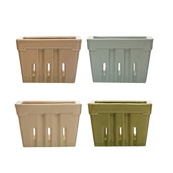 Hello Honey Stoneware Berry Baskets, Set of 4 Colors
