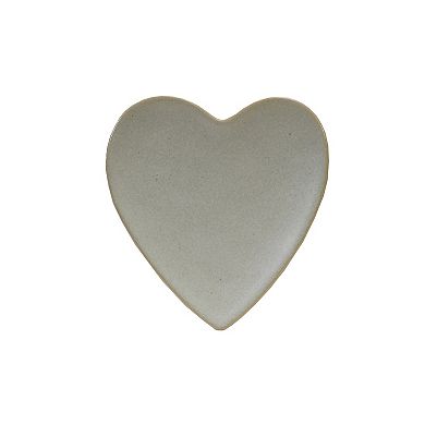 Hello Honey 4-Piece Stoneware Heart Shaped Dish, Matte Finish, Multicolor