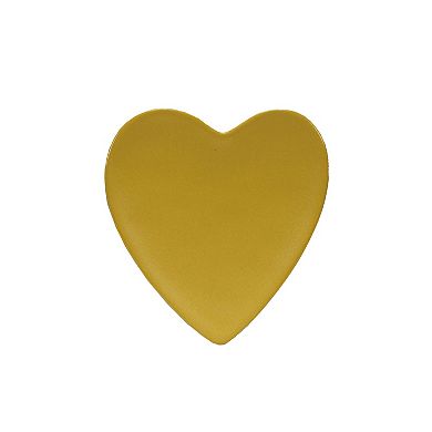 Hello Honey 4-Piece Stoneware Heart Shaped Dish, Matte Finish, Multicolor