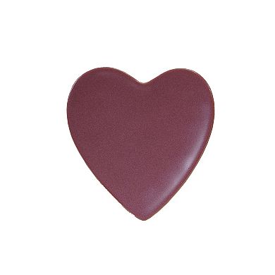 Hello Honey 4-Piece Stoneware Heart Shaped Dish, Matte Finish, Multicolor