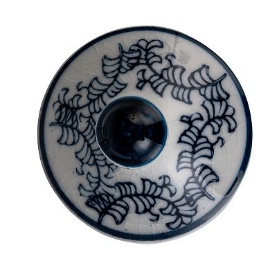 Hello Honey Blossom Enchantment Stoneware Jar Set, Blue, Set of 4