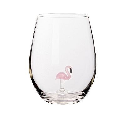 Hello Honey Round Stemless Wine Glass Set, Clear, Set of 10