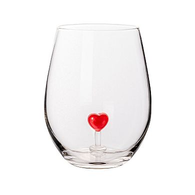 Hello Honey Round Stemless Wine Glass Set, Clear, Set of 10