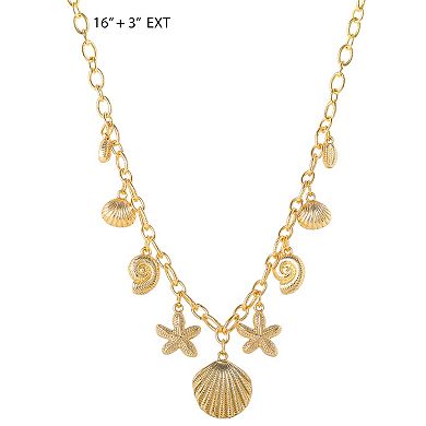 JS Jessica Simpson Ocean 9 Charms Necklace for Women