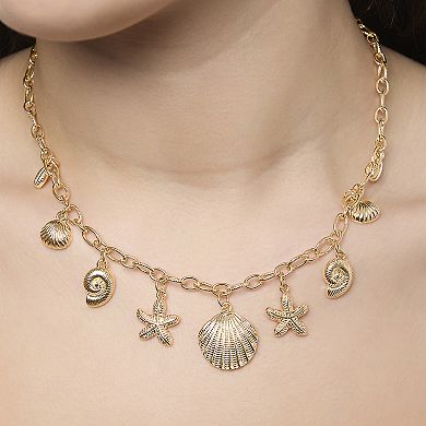 JS Jessica Simpson Ocean 9 Charms Necklace for Women
