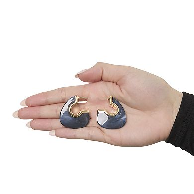 JS Jessica Simpson Blue Drop Earrings for Women, Gold-Tone Statement Earrings
