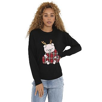 Brave Soul Womens/Ladies Piggy Christmas Jumper