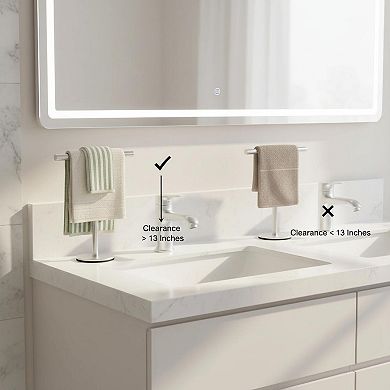 Standing Bath Hand Towel Holder SUS304 Stainless Steel Brushed Finish Multipurpose Countertop Rack