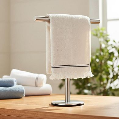 Standing Bath Hand Towel Holder SUS304 Stainless Steel Brushed Finish Multipurpose Countertop Rack