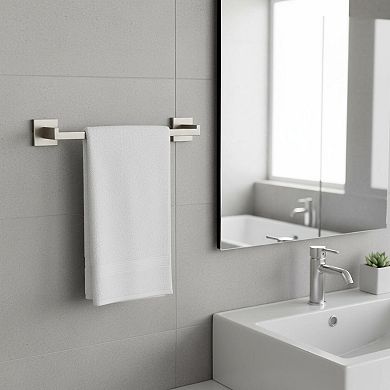 Stainless Steel Square Hand Towel Ring Heavy Duty Wall Mount Brushed Nickel for Bath/Kitchen