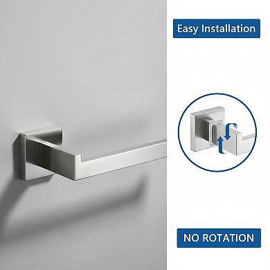 Stainless Steel Square Hand Towel Ring Heavy Duty Wall Mount Brushed Nickel for Bath/Kitchen