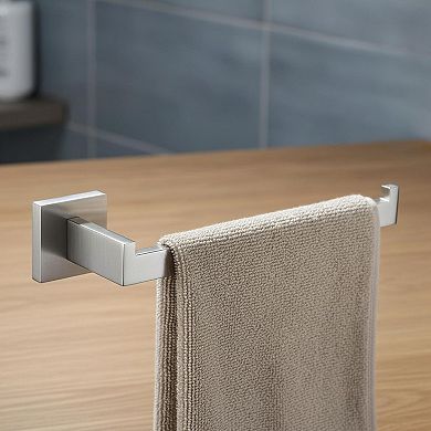 Stainless Steel Square Hand Towel Ring Heavy Duty Wall Mount Brushed Nickel for Bath/Kitchen