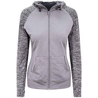 AWDis Cool Womens/Ladies Zoodie Contrast Full Zip Hoodie