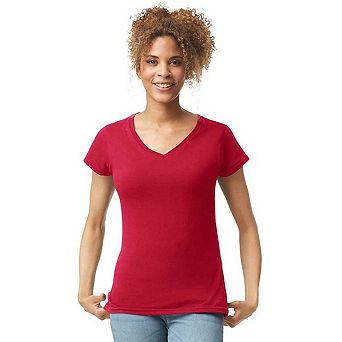 Gildan Womens/Ladies Soft Style V Neck T-Shirt