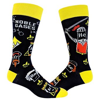 Men's Noble Gases Socks Funny Science Chemistry Footwear