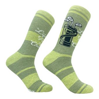 Men's Life Is Full of Choices Socks Funny Father's Day Golf Clubs Novelty Golfing Footwear