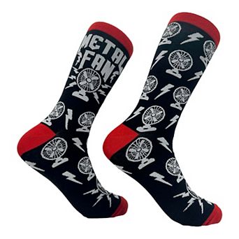 Men's Metal Fan Socks Funny Heavy Music Air Blowing Fans Joke Footwear