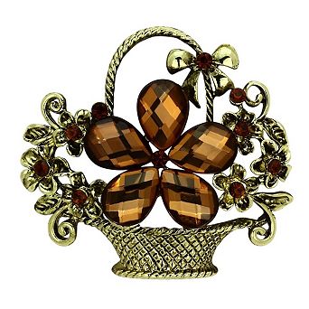 Alamode Acrylic Flower Brooch
