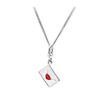 Alamode 925 Sterling Silver Envelope Necklace & Pendant