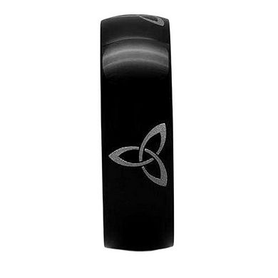 Alamode Black Ion Plating Celtic Knots Ring
