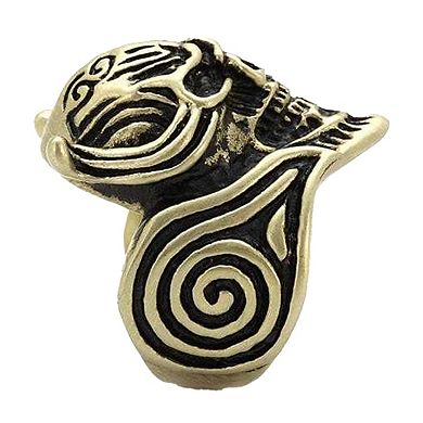 Alamode Antique Copper Ion Plated Epoxy Skull Ring