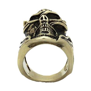 Alamode Antique Copper Ion Plated Epoxy Skull Ring