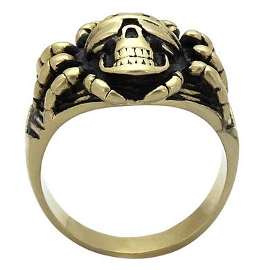 Alamode Antique Copper Ion Plated Epoxy Skull Ring