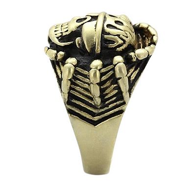Alamode Antique Copper Ion Plated Epoxy Skull Ring