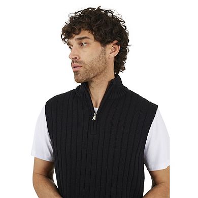 Brave Soul Mens Funnel Neck Sleeveless Jumper