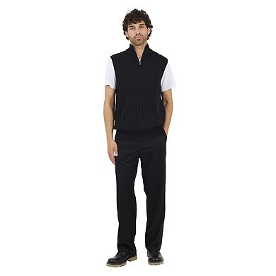 Brave Soul Mens Funnel Neck Sleeveless Jumper