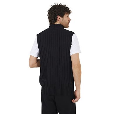 Brave Soul Mens Funnel Neck Sleeveless Jumper