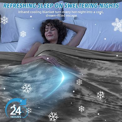 Inhand Cooling Blankets for Hot Sleepers, Absorbs Heat Keeps Adults Cool for Summer Night Sweats