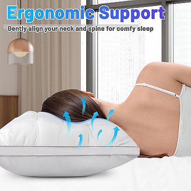 Inhand Fluffy Support Bed Pillows Set of 2, Super Soft Premium Down-Alternative for Side Sleeper