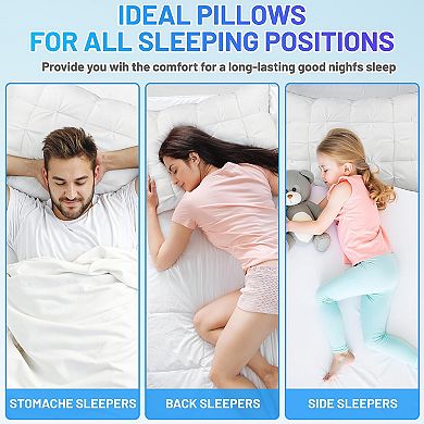 Inhand Fluffy Support Bed Pillows Set of 2, Super Soft Premium Down-Alternative for Side Sleeper