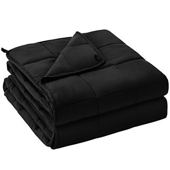 Inhand Weighted Blanket 48"x72" 15lbs, Cooling Blanket with Glass Beads, Soft Breathable Microfiber