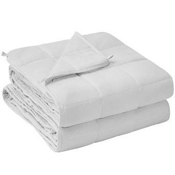 Inhand Weighted Blanket 48"x72" 15lbs, Cooling Blanket with Glass Beads, Soft Breathable Microfiber