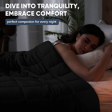 Inhand Weighted Blanket 60"x80" 20lbs, Cooling Blanket with Glass Beads, Soft Breathable Microfiber