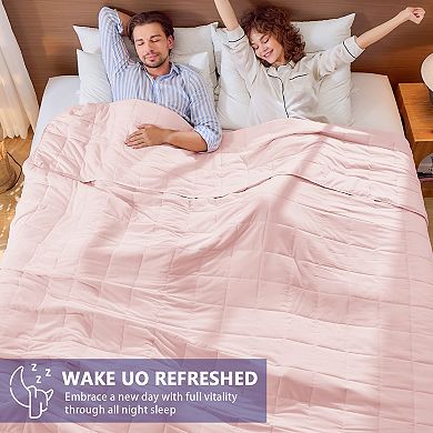 Inhand Weighted Blanket 80"x87" 20lbs, Cooling Blanket with Glass Beads, Soft Breathable Microfiber