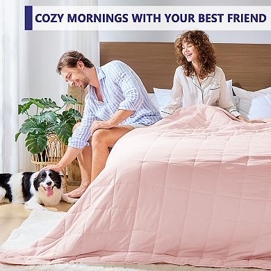 Inhand Weighted Blanket 80"x87" 20lbs, Cooling Blanket with Glass Beads, Soft Breathable Microfiber