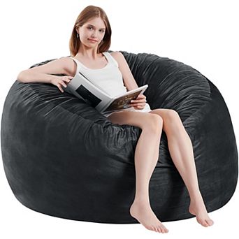 Inhand Memory Foam Fill 2-in-1 Bean Bag Chair with Soft Removeable Cover - Convertible Bean Bag Bed