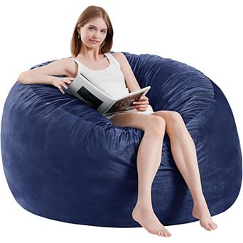 Inhand Memory Foam Fill 2-in-1 Bean Bag Chair with Soft Removeable Cover - Convertible Bean Bag Bed