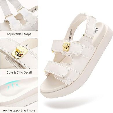 HOMEHOT Girls Platform Sandals Thick Sole Summer Sandals