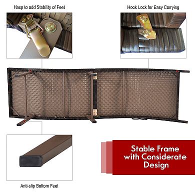 Costway 2PCS Patio Rattan Folding Lounge Chair Stackable Double Sided Cushion Outdoor