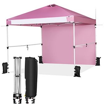 Costway 10'x10'Commercial Pop-up Canopy Tent Sidewall Folding Market Patio