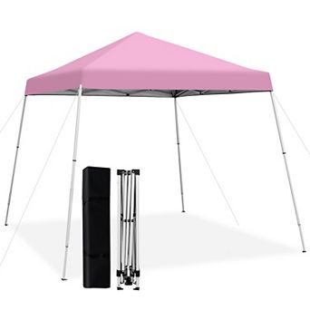 Costway 10x10ft Patio Outdoor Instant Pop-up Canopy Slanted Leg UPF50+ Sun Shelter