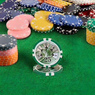Clay Composite Poker Chips, Casino-Style Chips for Home Games $25 of 25 Pieces