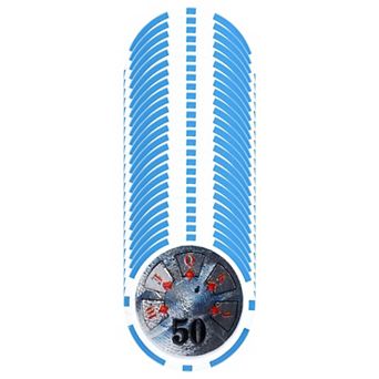 Clay Composite Poker Chips, Denomination of $50 25 Pieces, Standard Casino Style Chips
